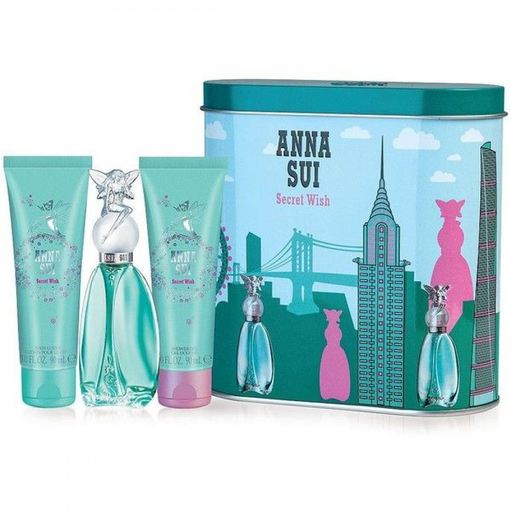 Набор Anna Sui Secret Wish для женщин (оригинал) - set (edt 50 ml + b/l 90 ml+ sh/g 90 ml + music box)