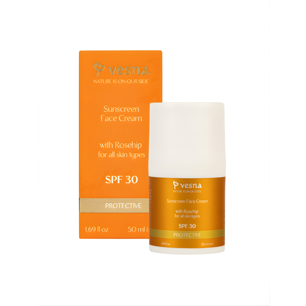 VESNA Сонцезахисний крем з шипшиною SPF 30, 50 ml