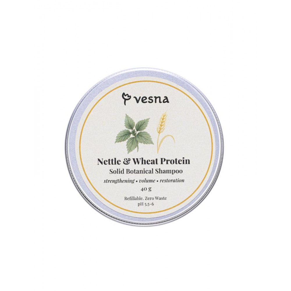 Vesna Твердий шампунь Кропива та Протеїн пшениці 80г Vesna Твердий шампунь Кропива та Протеїн пшениці 80г