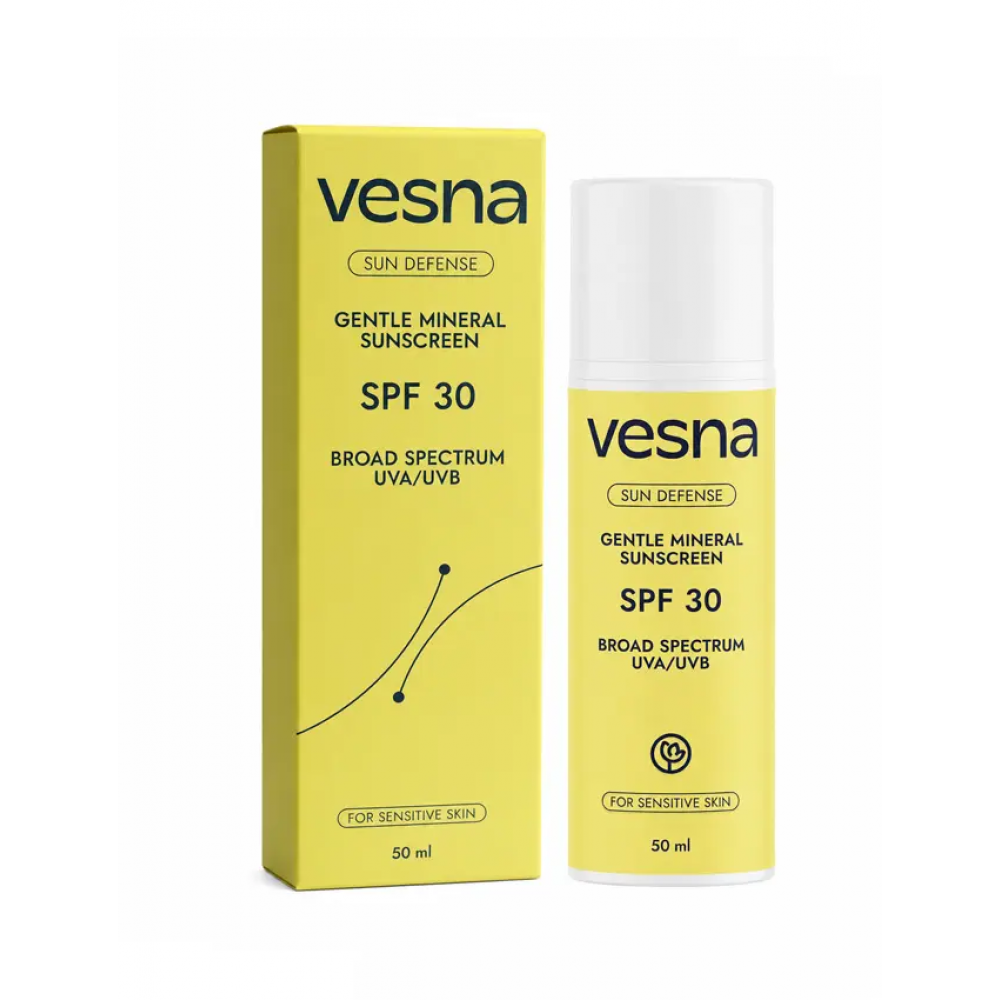 VESNA Крем для обличчя з мінеральними фільтрами широкого спектру SPF 30, 50 ml