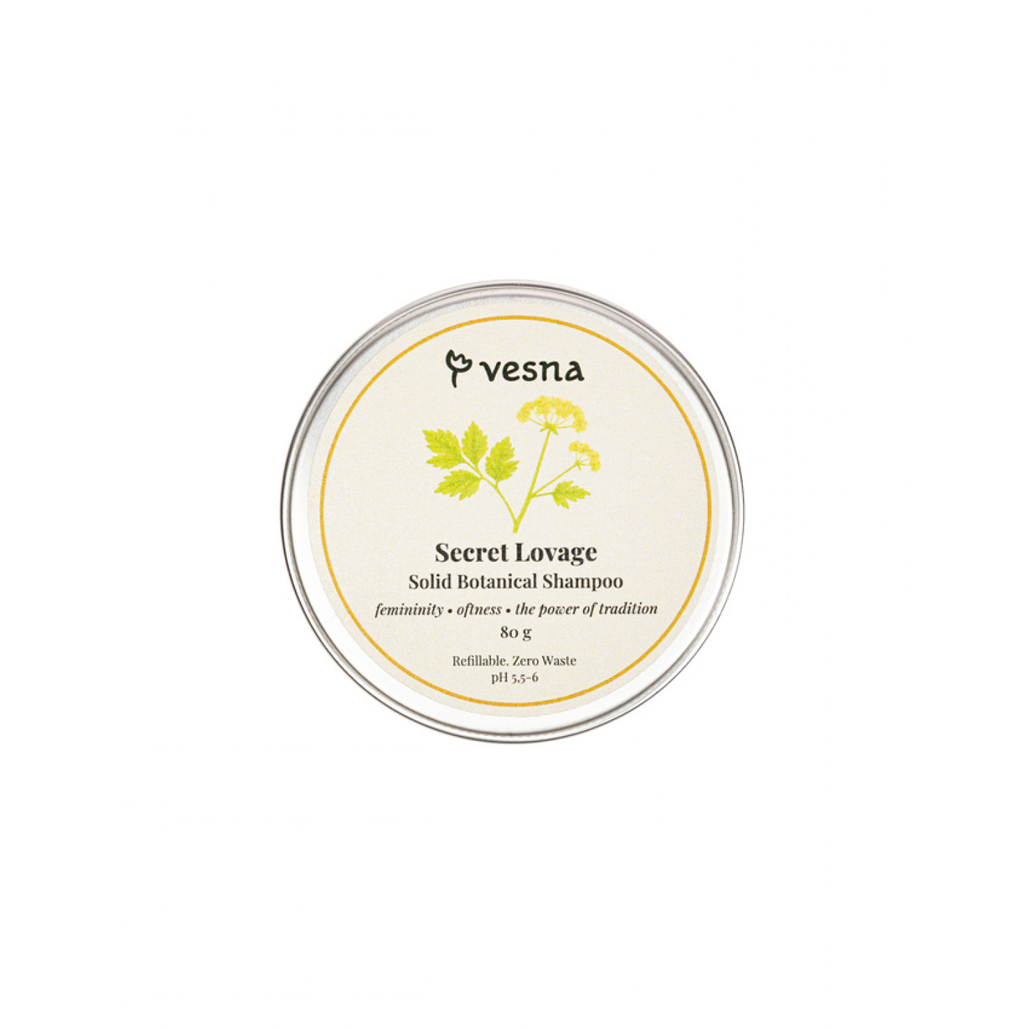 Vesna Твердый шампунь Секрет Любистка 80 г НФ-00029154