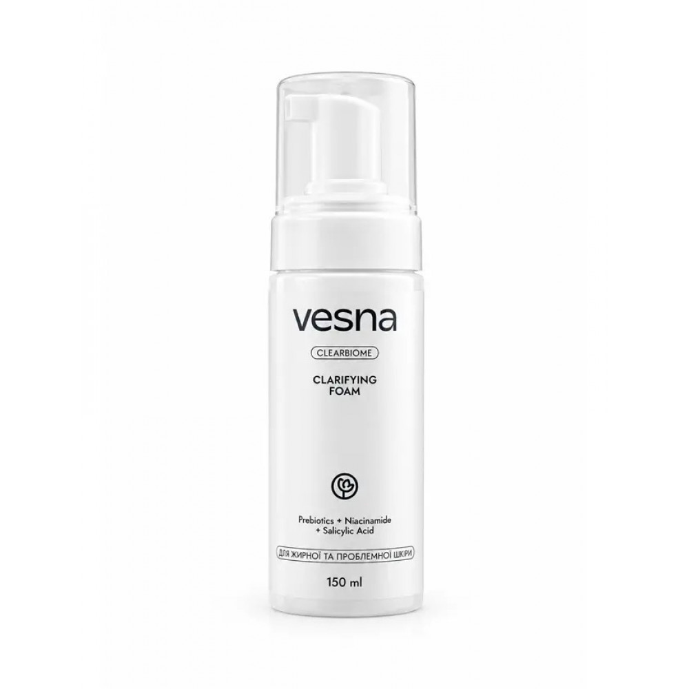 Vesna Очищувальна пінка для жирної та схильної до висипань шкіри, 150 ml