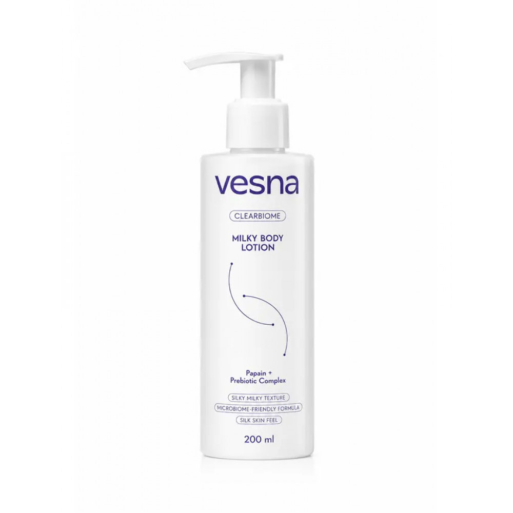 Vesna Молочна емульсія для тіла з папаїном та комплексом пребіотиків, 200 ml