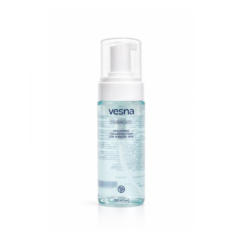 Vesna Очищувальна пінка з гіалуроновою кислотою для чутливої шкіри, 150 ml
